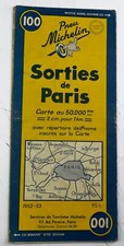 Carte Michelin n° 100 Sorties de Paris 1952