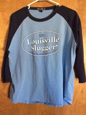 Sport-tek Louisville Slugger Made In The Usa T-Shirt Kentucky Size Med Blue (L9)