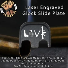 Love - Glock Rear Slide Plate Back Plate for Full Sized Glocks Gen 1-5