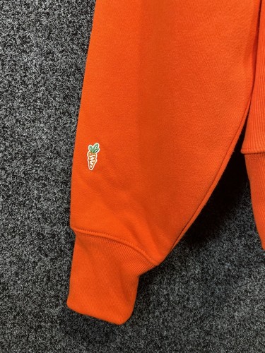 Champion Karotten Herren Größe kleiner Hoodie schwer dick warm orange Jacke - Bild 6 von 7