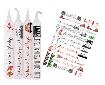 Weihnachtsmotiv A4/A5   Rub-On & Kerzenfolie für DIY-Deko & Stabkerzen