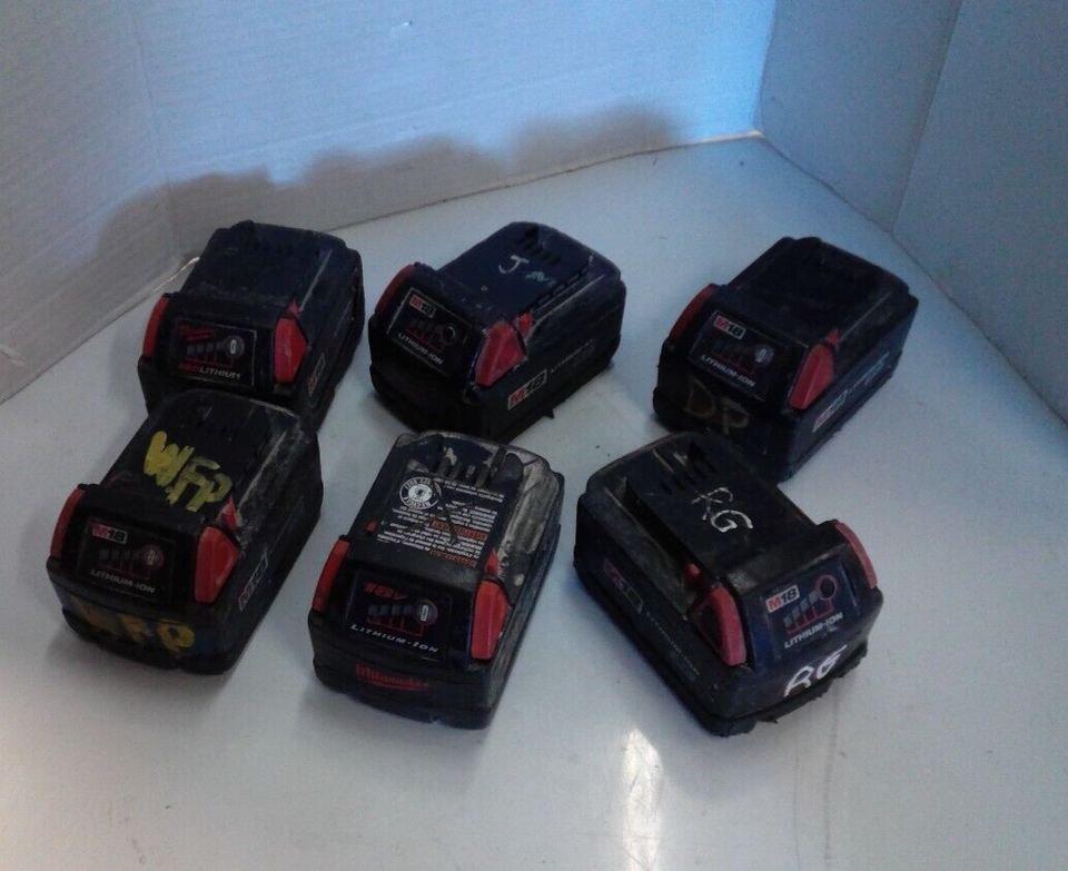 Milwaukee M18 Red Lithium XC Batteries ( lot of 6) eBay