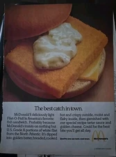1979 McDonald's restaurant Filet o Fish sandwich best catch town vintage ad
