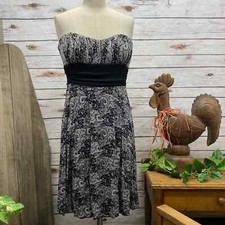 Speechless Strapless Sleeveless Lace Pattern Fully Lined Dress S Little Black