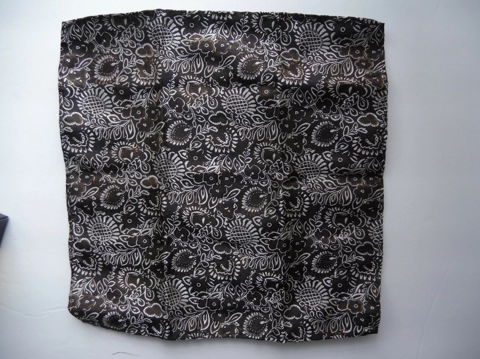 Галстук-бабочка мужской предварительно завязанный набор коричневый цветочный галстук-бабочка карман квадратный - Изображение 4 из 4