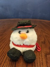 Puffkins Flurry Snowman W/Hat  Red Scarf Plush Stuffed Animal Toy W Tag 1994 