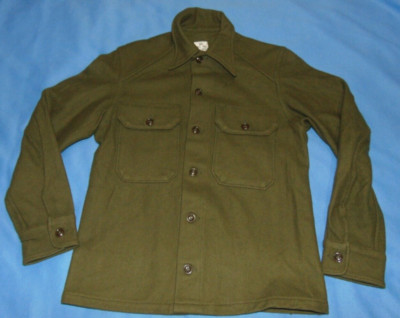 SHIRT MAN'S ARMY FIELD WOOL/NYLON OG 108 DATED 1956 SMALL | eBay