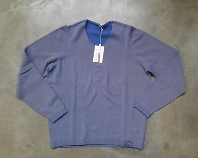 Seldom Pullover wendbar hellblau/blau V-Neck Gr.M
