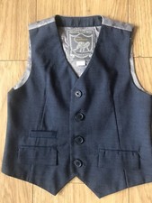 Monsoon Waistcoat Boys 2/3 Years Blue Smart Formal Weddings Notting Hill W11