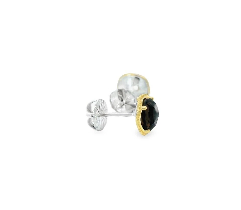 Tacori Smoky Quartz Stud Earrings - Image 2 of 4