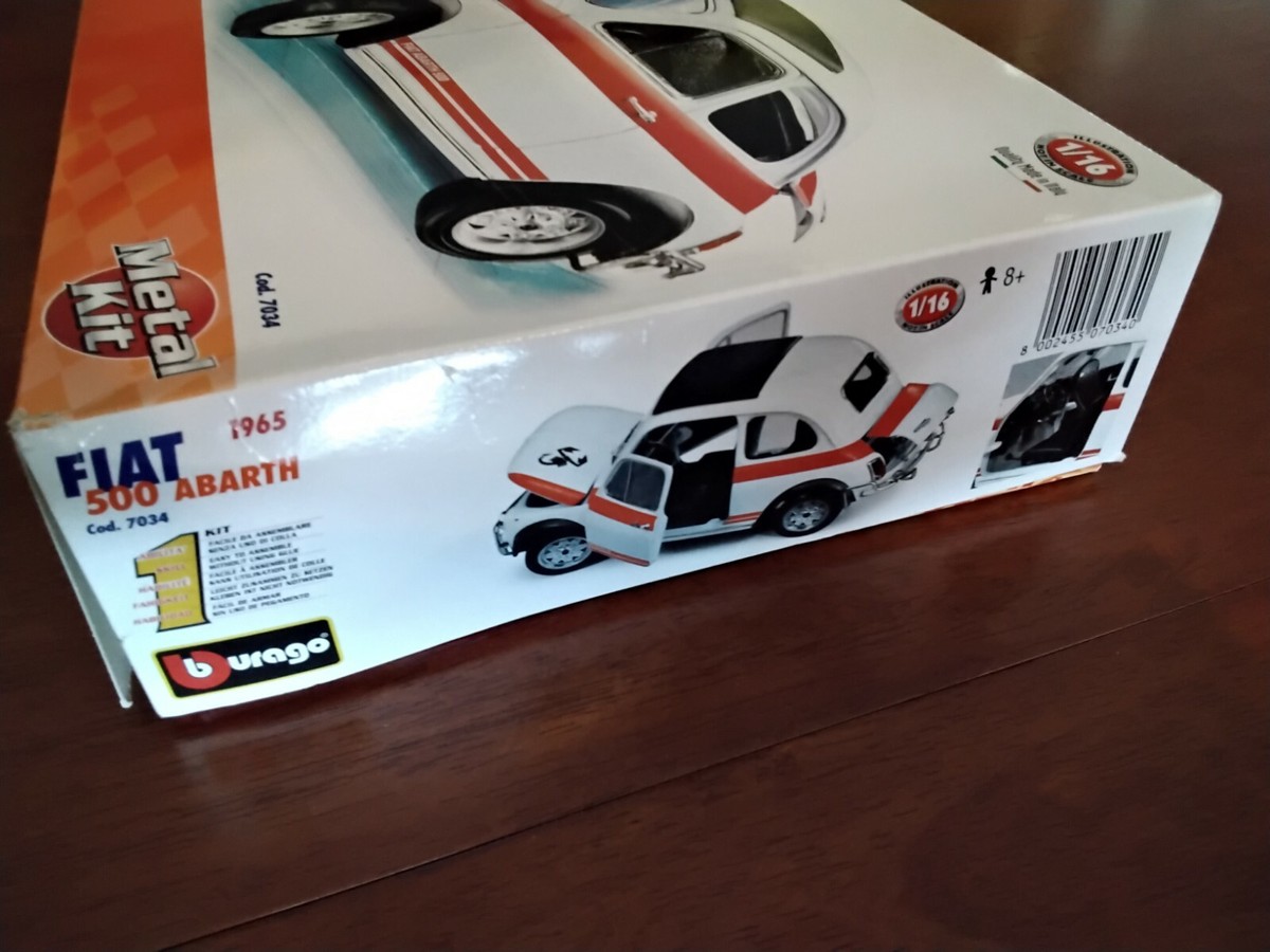 Bburago Fiat 500 Abarth 1965 1/16 ミニカー FIAT 500 ABARTH 1965 SCALA 1:16 BBURAGO METAL KIT MONTATA CON