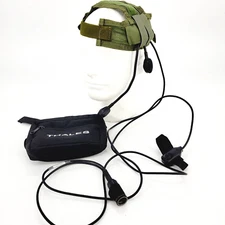 OLDGEN Thales Combat Headset 1600598-3 AN/PRC-148 MBITR 6-Pin PTT Headband Bag