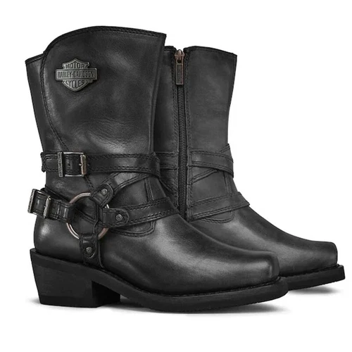 #Mens Retro Buckle Strap Cowboy Ankle Boots Punk Square Toe Military Shoes Biker - Bild 11 von 12
