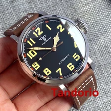 46.5mm Tandorio Sapphire Glass NH35A PT5000 Auto Movement Big Men Watch Luminous