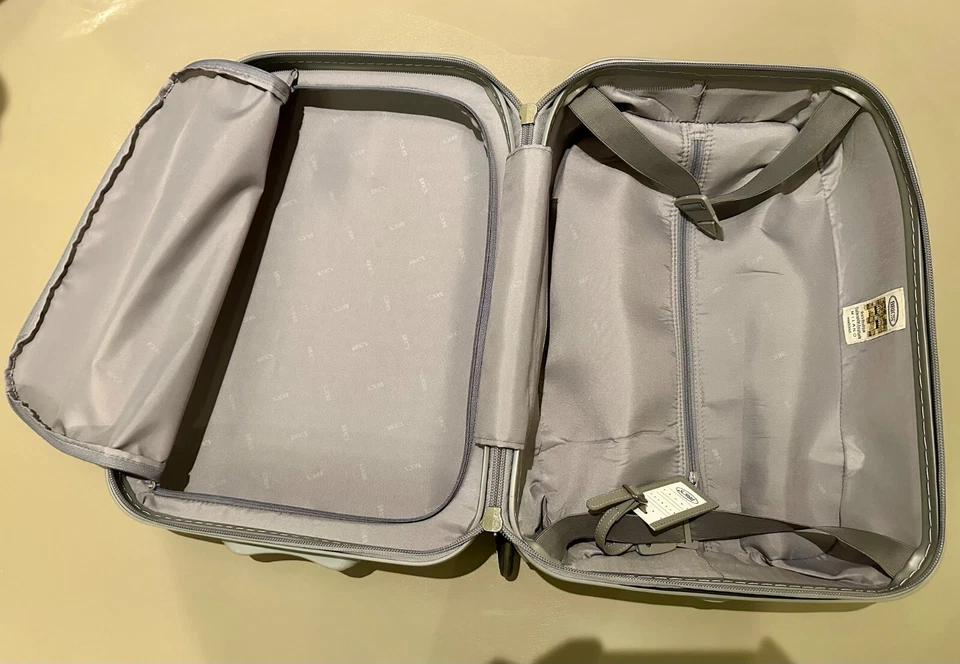 Trolley Valigia da Cabina (55 cm) BRIC'S Rigida Color Argento Lucchetto TSA007 - Immagine 3 di 4