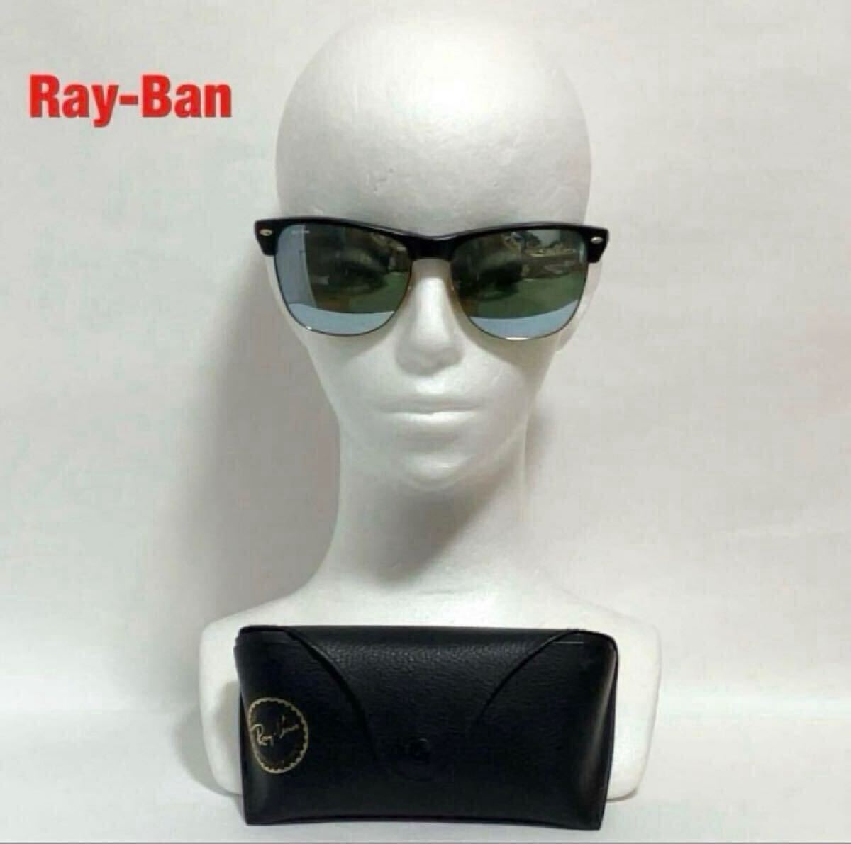 RayBan Clubmaster Classic (mirror lenses) 49[]21 RAY BAN RB3016 1145/19 MATTE TORTOISE GREEN MIRROR  main image 4