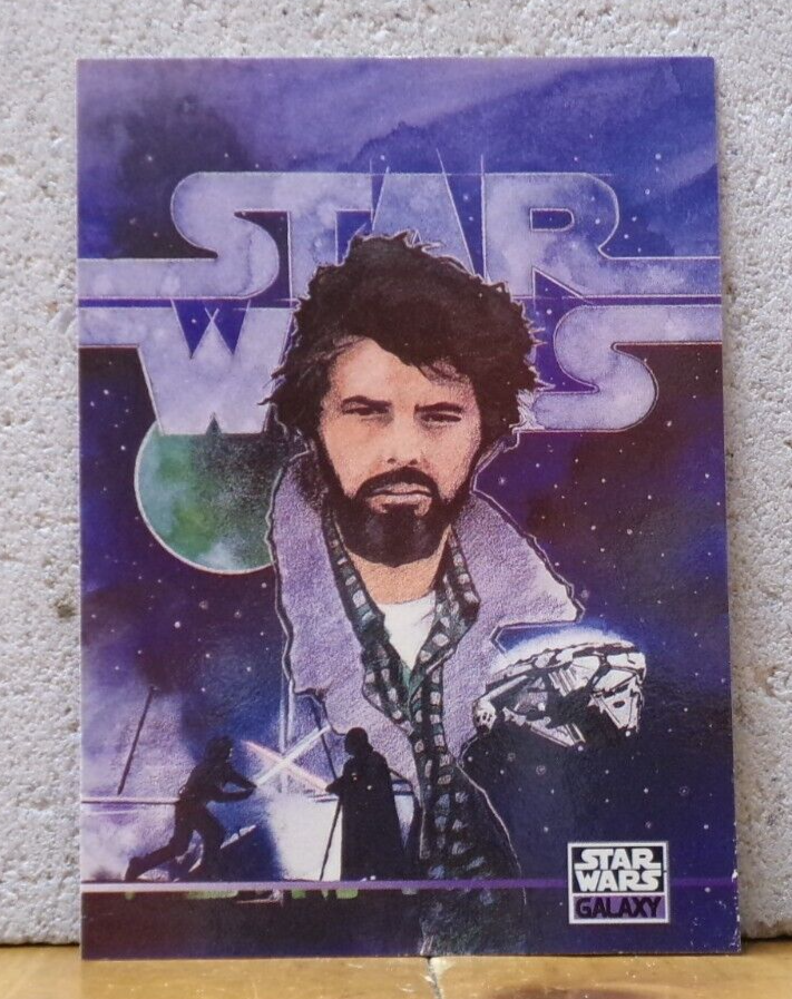 STAR WARS GALAXY ORIGINAL TRILOGY ART TRADING CARD GEORGE LUCAS
