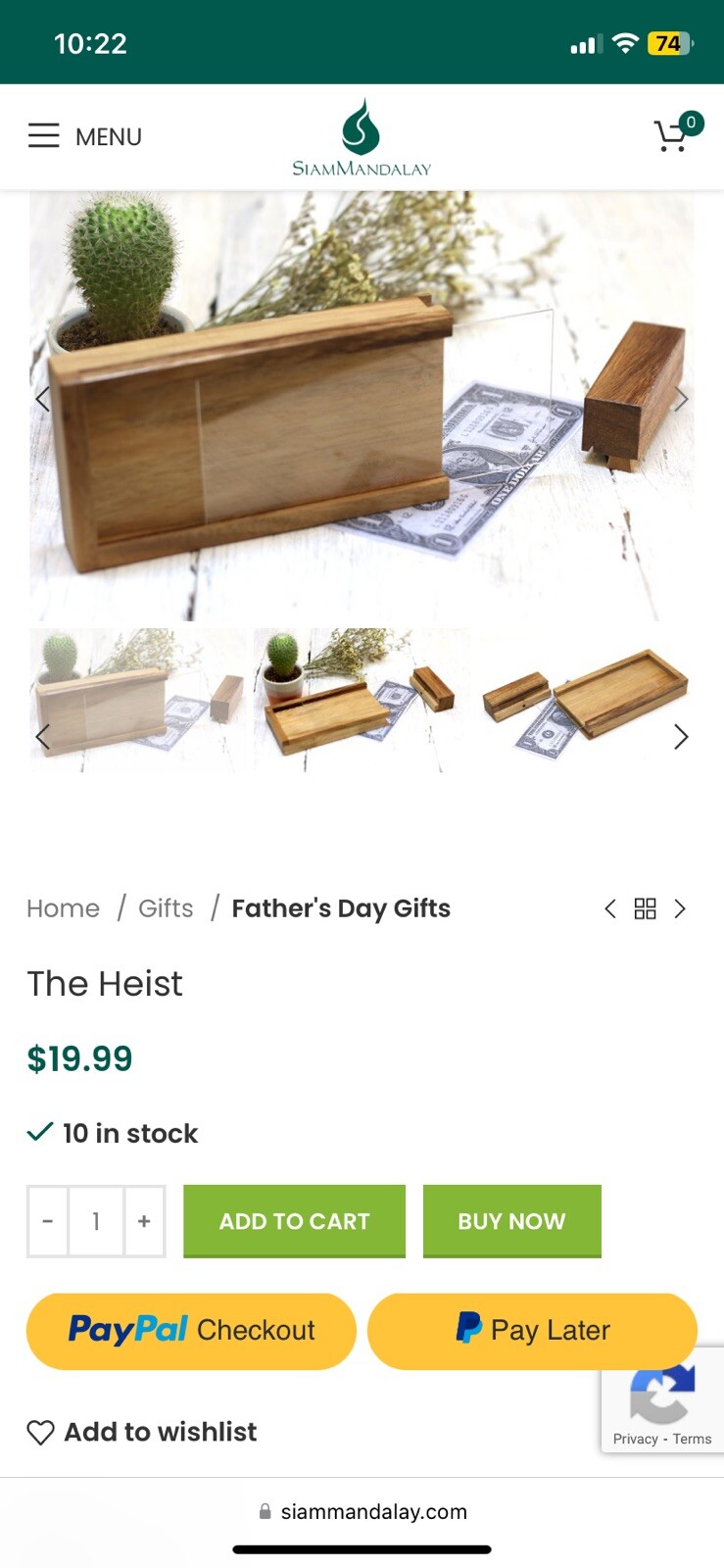 Magic Money Puzzle Box Wooden Brain Teaser