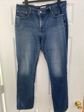 Women's Levi's 414 Classic Straight Stretch Blue Jeans Size W33 L34