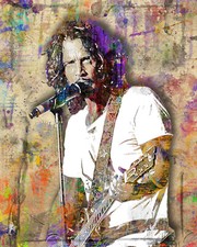 CHRIS CORNELL SOUNDGARDEN Poster,  Cornell Audioslave Pop Print Free Shipping Us