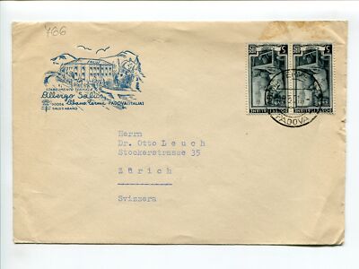 1950s Italy at Work Abano Terme Padua Hotel Salus dest Zurich Switzerland