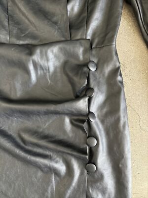 Dress By Nasty Gal Touch Me faux leather blazer dress black women's sz 2 |  eBay