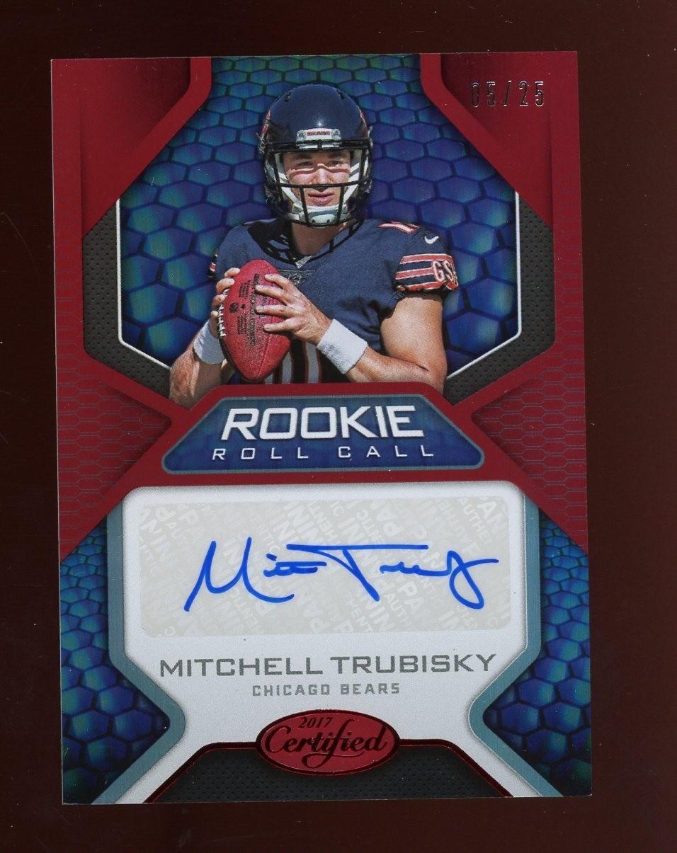 Mitchell Trubisky Panini Certified Rookie Roll Call Signatures #10 Mirror Red