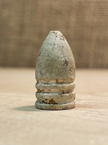 Nice Dug Civil War Confederate 3 Ring Nose Sprue Bullet 54-cal Ogival Base Rare