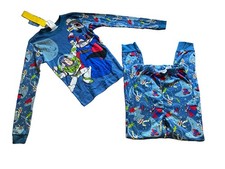 Nwt Disney Pals Buzz Lightyear Boys 2 Piece Cotton Glow Pajama Set Size 10-12