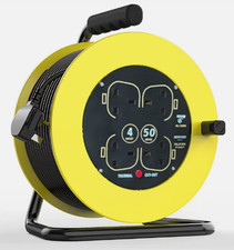 Extension Reel 50 Metre Extension Lead Heavy Duty Cable Reel