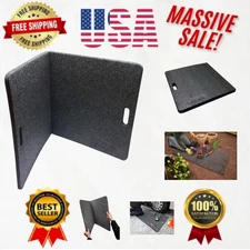 Charcoal Grey Folding Track Mat | Compact Knee Protection Mat for Mechanics