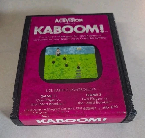 Kaboom (Atari 2600) AG-010 Cartridge Only - picture Label