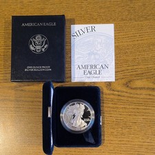 American Eagle 1997 Proof Silver $1 Coin Uncirculated Philadelphia w/ Box & Cert