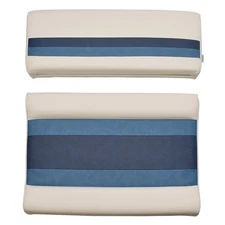 Wise Boat Flip-Flop Seat Cushions 8WD125FF-1008 | White Blue (Set of 2)