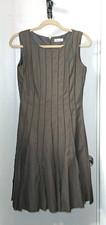 Calvin Klein Sleeveless Brownish Gray ? Fit & Flare Lined Dress Size 6