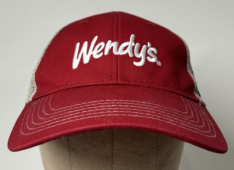 VINTAGE Wendys Dave Thomas Foundation Hat Cap Mesh Snap Back Adjustable Trucker