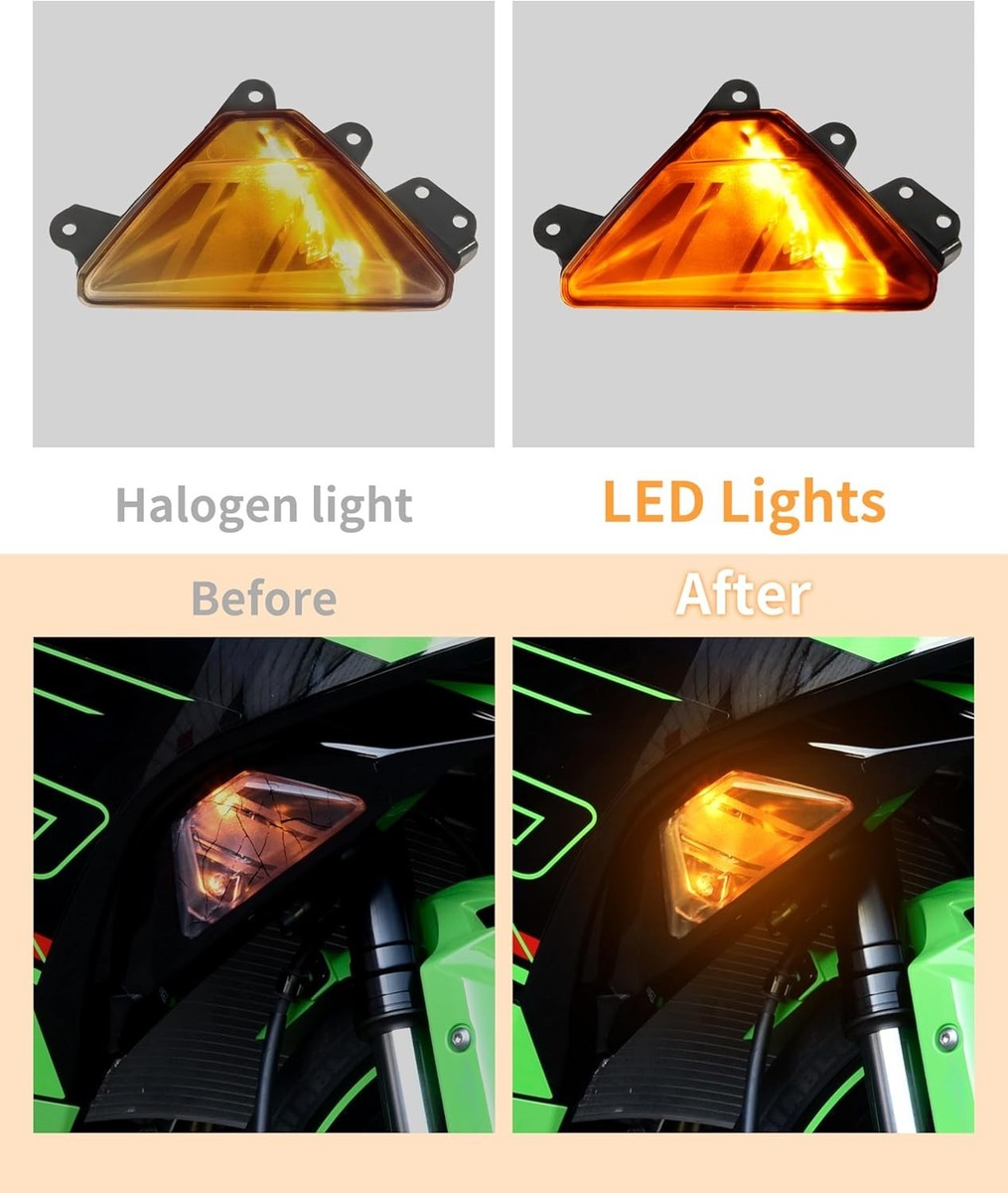 LED Front Turn Signal Indicator Light For Kawasaki Ninja ZX 6R 636