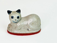 Vintage Quality Sun Products Ceramic Gray Cat Lint Brush Taiwan Mr Man Style