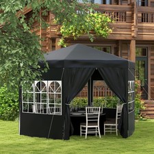 Image of 3.9m Outdoor Gazebo Canopy Party Tent with 6 Removable Side Walls for Garden