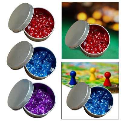 25 Stück Mehrseitige Würfel Tisch Spielwürfel Acryl Polyedrisch Würfel Set für Freunde