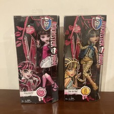 MONSTER HIGH Cleo de Nile & Draculara 2014 bambola nuova come nuova sigillata scatola originale