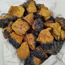Natural Chaga Mushroom Pieces - Organic Herbal Tea Ingredient - 100g