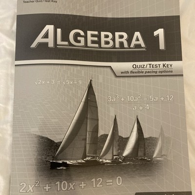 Abeka Algebra 1 Teacher Quiz/Test Key Brand New Used For First Edition Of Text