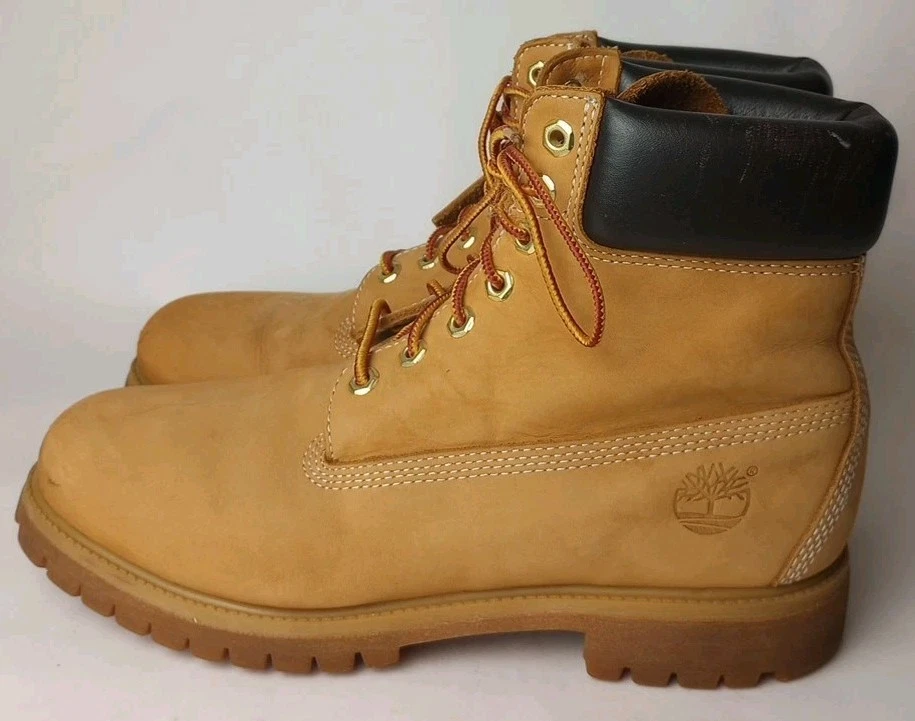 Timberland Clásico 6" Trigo Nubuck Botas Impermeables, Hombres Talla 10, 10061, Butters Foto 2 de 4