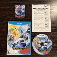 Pokkén Tournament Wii U CIB COMPLETE w/ Shadow Mewtwo Amiibo Card Tested - RARE