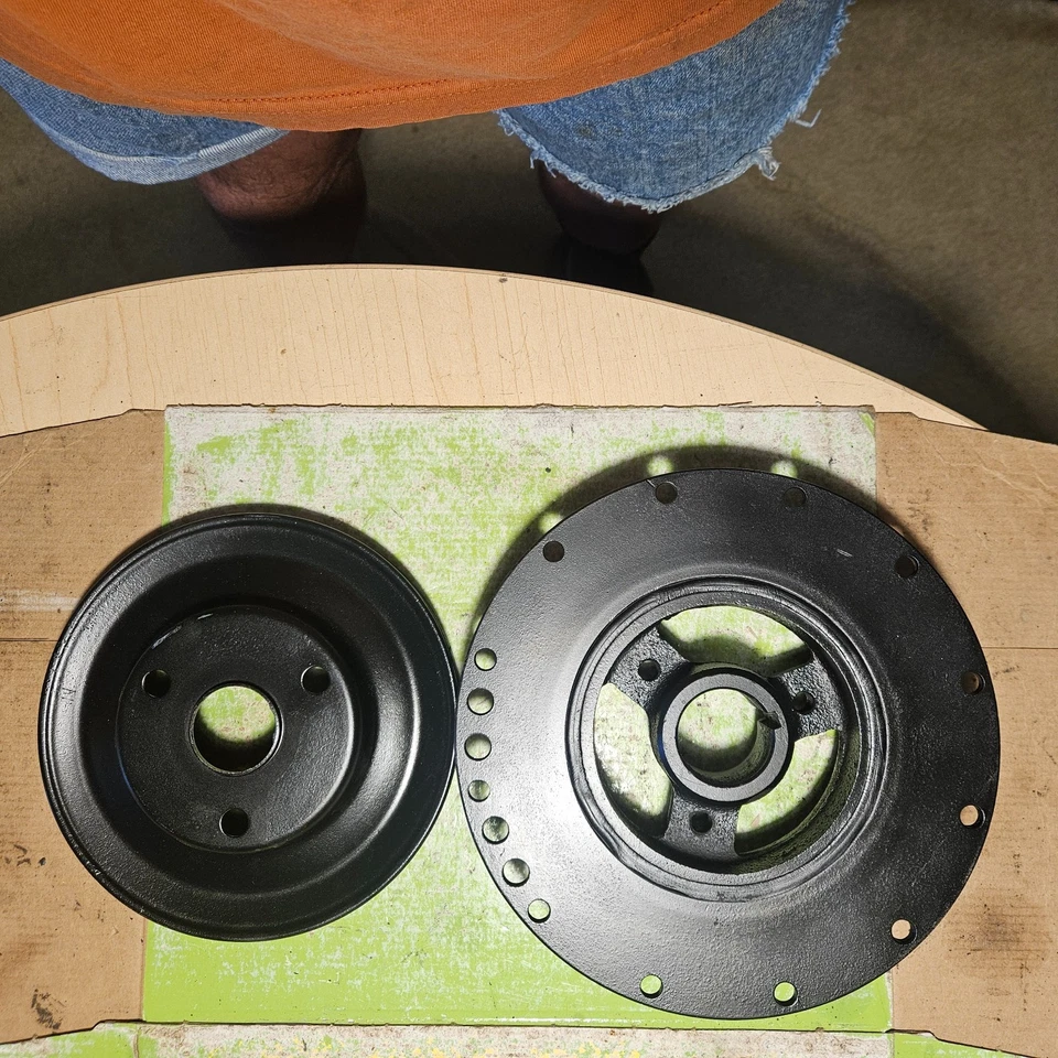 1958 1959 1960 FORD 352 THUNDERBIRD CRANKSHAFT DAMPNER PLUS OUTER PULLEY SPACER - Image 4 of 4