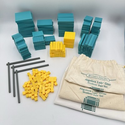 3D Algebra Lab Gear Tiles Creative Publications Math Manipulatives - 300+ Pieces