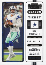 2022 Panini Contenders Dak Prescott #27 Dallas Cowboys Season Ticket NFL Base