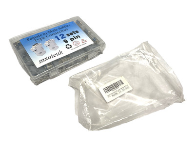 Mxuteuk X002X2OKOB Female - Male Solder Type Connector DB9 MX-DB9 12 Sets 24 Pcs