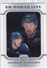 19/20 UD..MACKENZIE MacEACHERN..ROOKIE PORTRAITS..# P-79..BLUES..COMBINED SHIP
